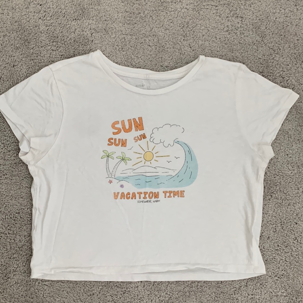 Aerie Cropped Baby T-Shirt Size Large